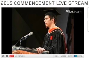 Harrison Cullen delivers the Student Commencement Address