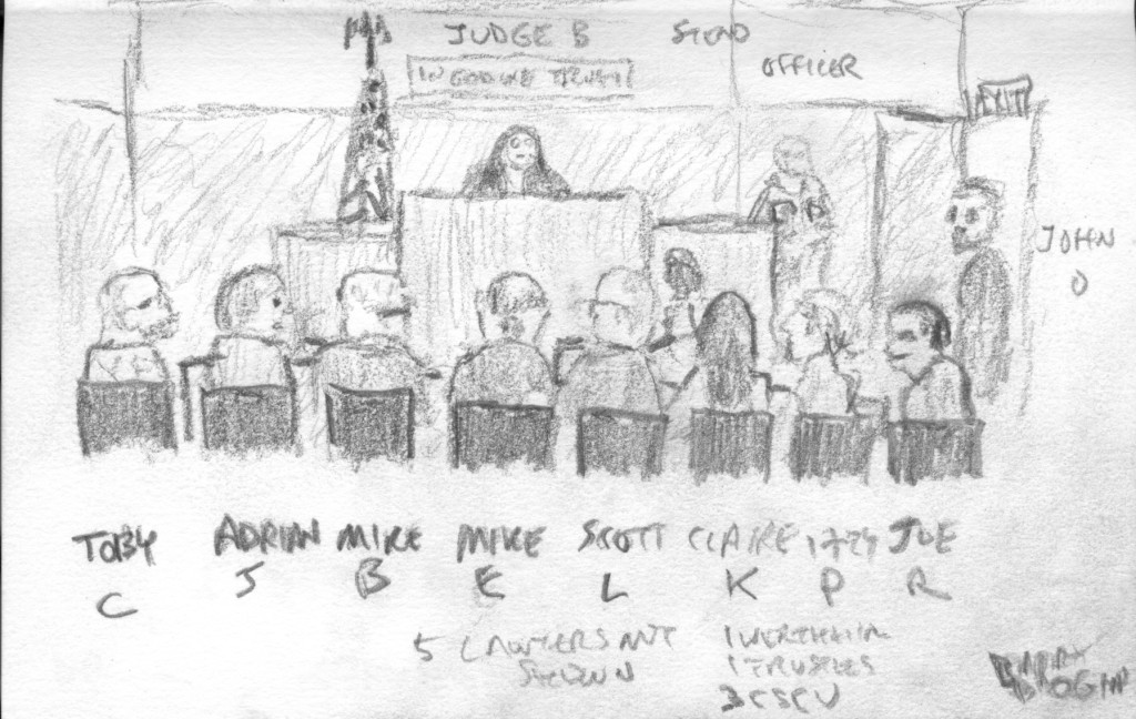 court sketch by Barry Drogin
